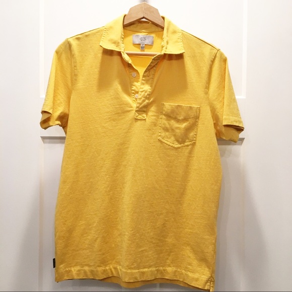 Jack Spade Shirts Jack Spade Short Sleeve Polo In Yolk Yellow